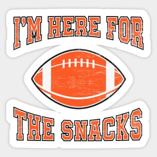 I'm Here For The Snacks: Funny American Football Sticker